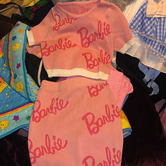 Barbie Dresses & Skirts - Barbie Logo Knit Skirt and Top Set
